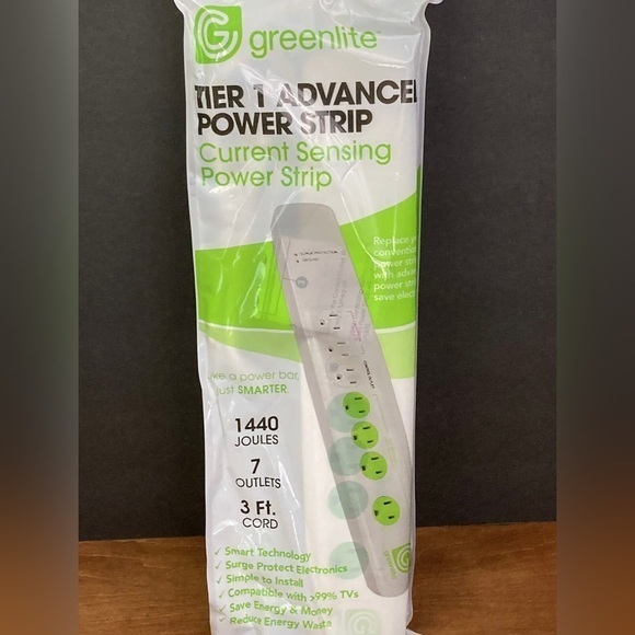 Other Greenlite Tier 1 Advanced Power Strip 7 Outlets Current Sensing